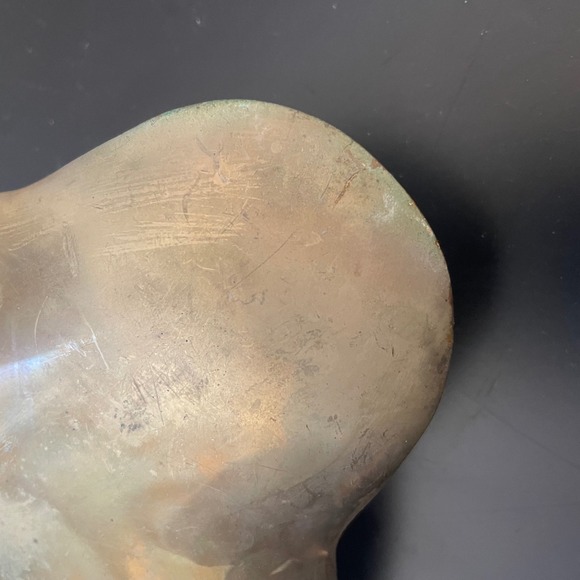 Vintage Mid Century Modern 3 Leaf Clover Trinket Tray Brass MCM *READ - Picture 6 of 7